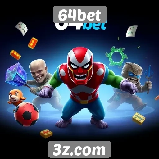 Variedade de jogos disponíveis no portfólio da 64bet